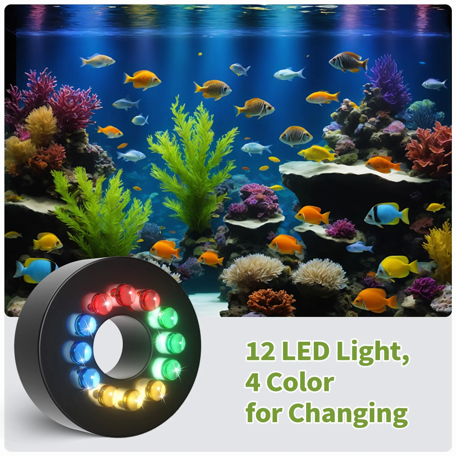 Forever Speed Pompa wodna zanurzeniowa 3000L/H LED do akwarium stawu fontanny