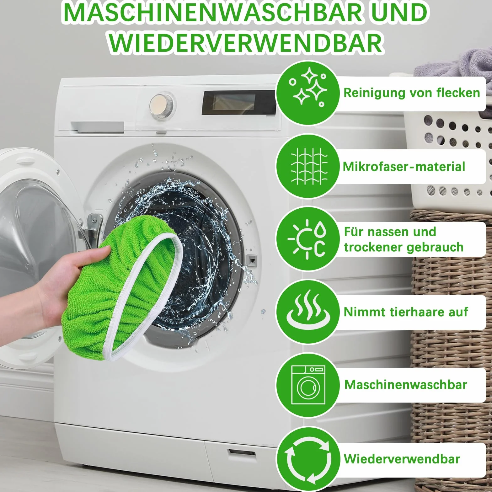 8 sztuk ⋆ściereczek wielokrotnego użytku do mopa Swiffer, zestaw mikrofibry do mopa Swiffer Sweeper