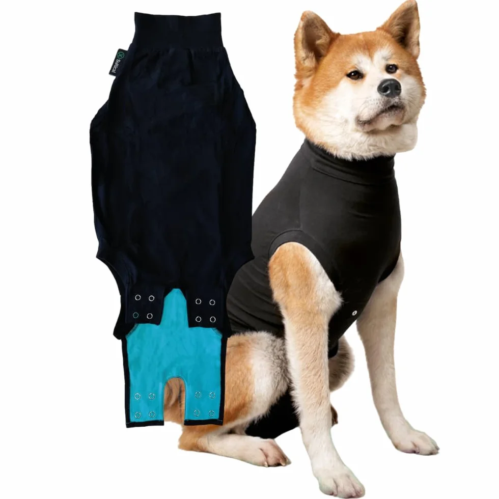 Suitical Kombinezon rekonwalescencyjny dla psa XXL czarny