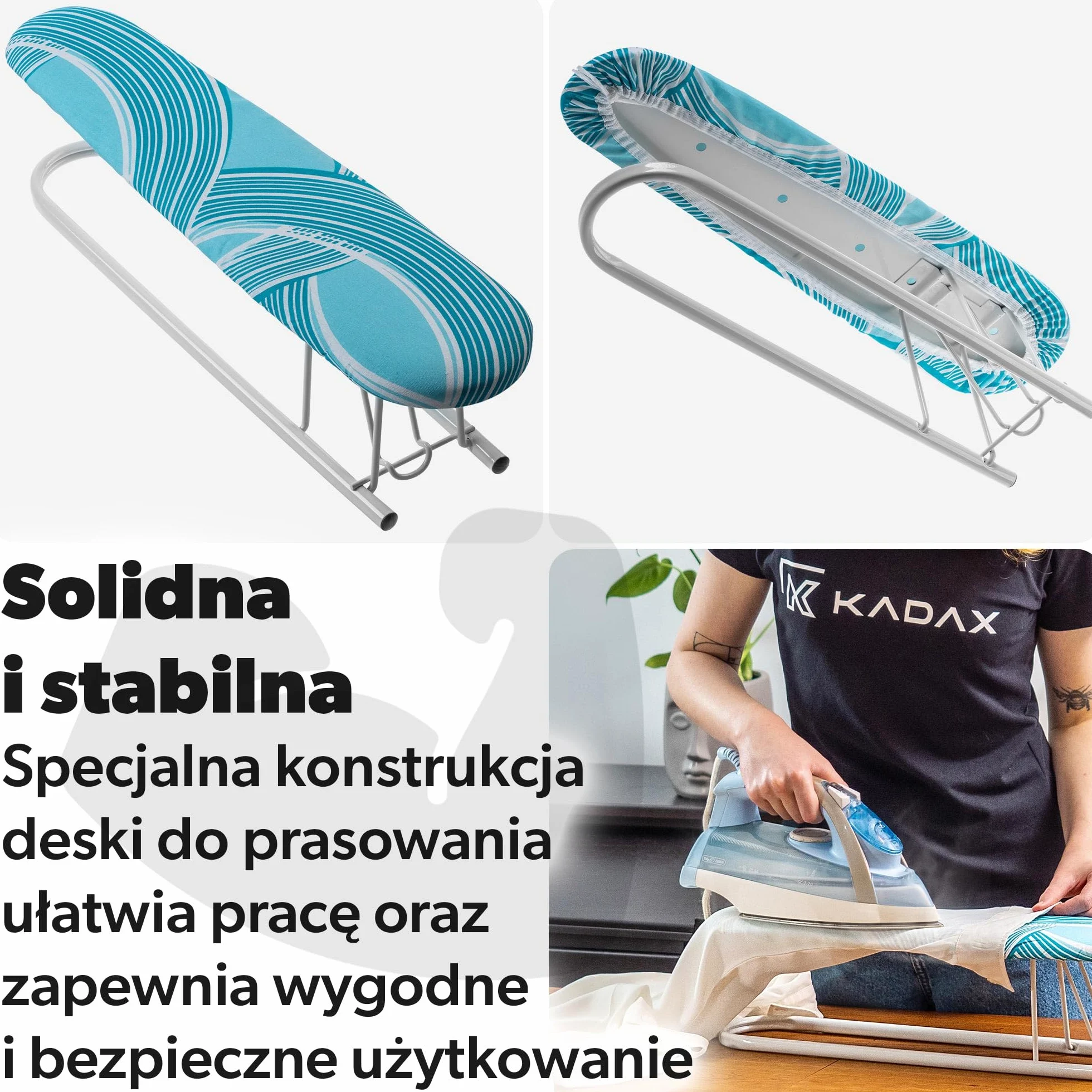 KADAX Rękawnik do prasowania 53 x 13 cm do rękawów koszul i bluzek, z podkładem piankowym 5 mm i zdejmowanym pokrowcem, składany, oszczędza miejsce po złożeniu