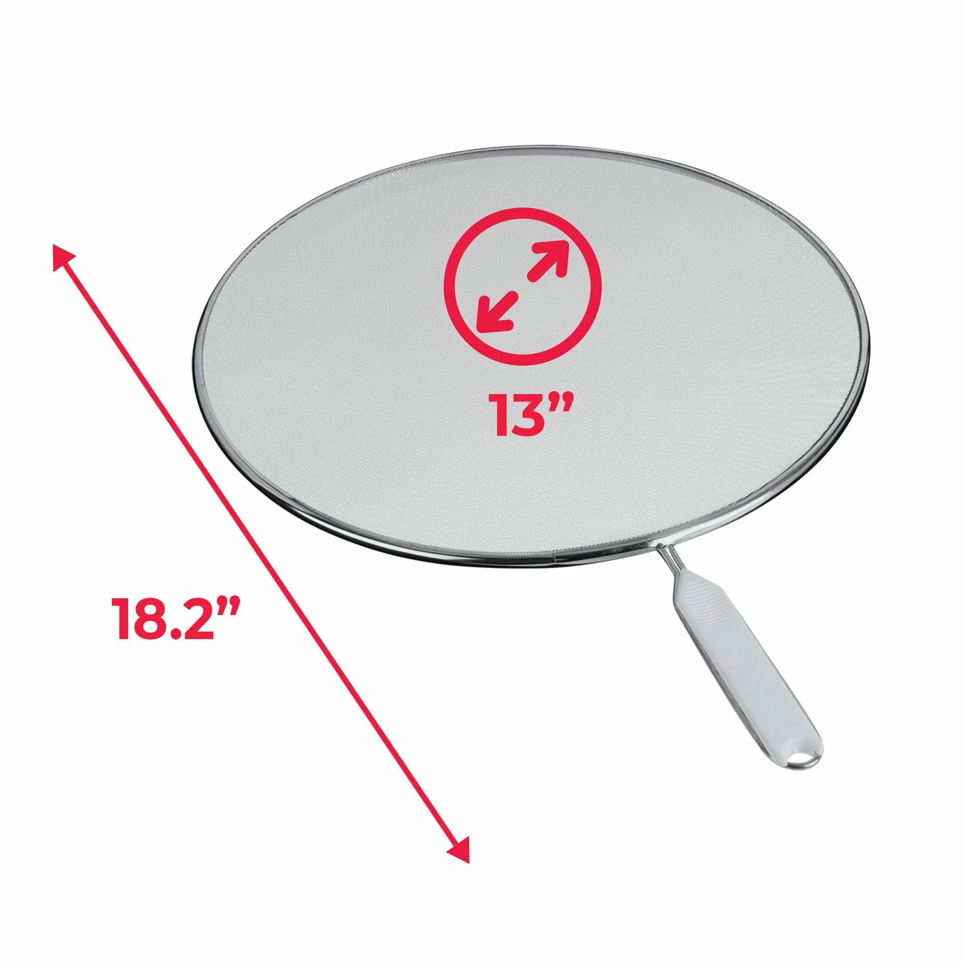 Metaltex Aluminiowa siatka rozpryskowa osłona przed rozpryskami, srebrny, 33 cm