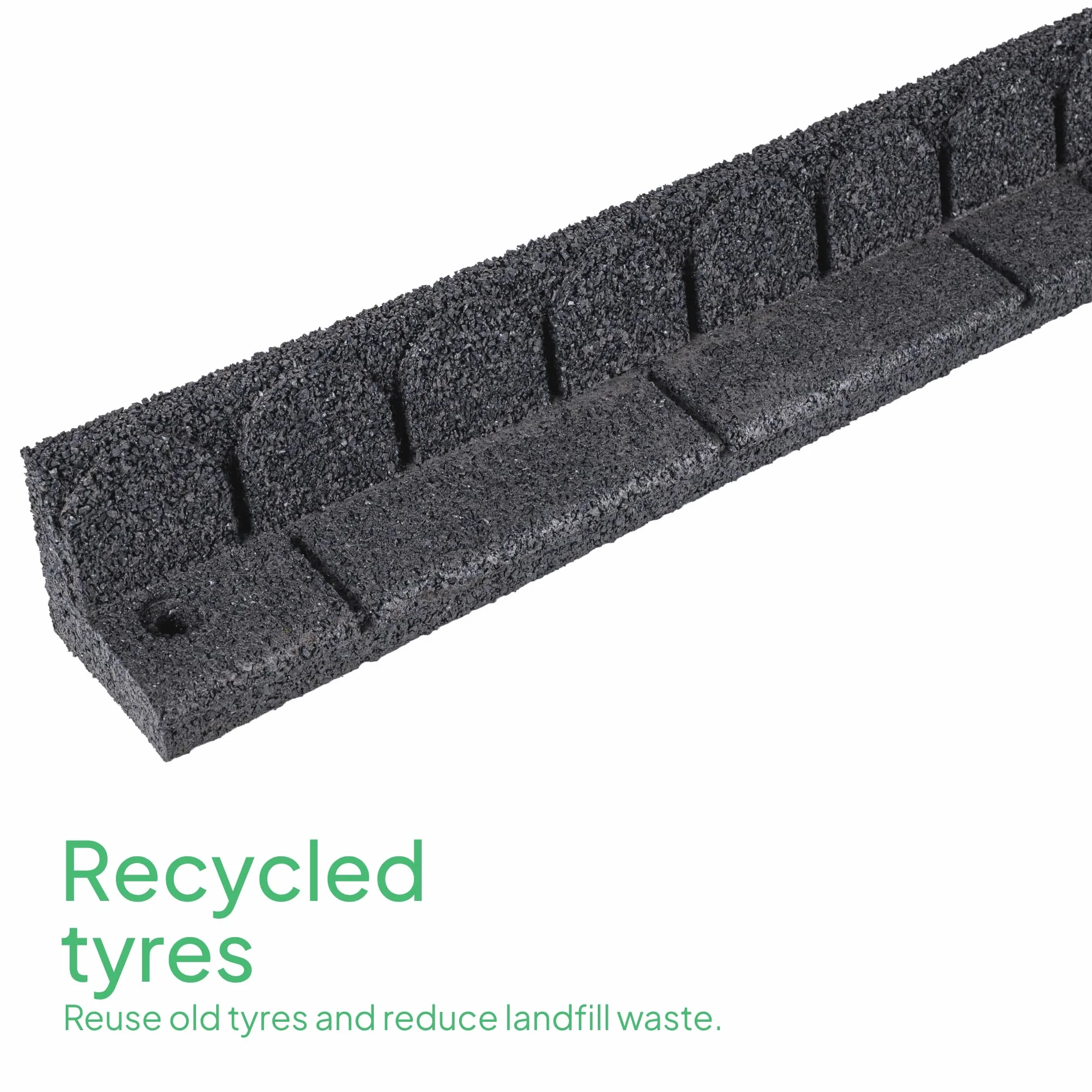 Elastyczne Obrzeże Trawnikowe Wykonane z Gumy Pochodzącej z Recyklingu o Długości 4,6 m - Wysoka Elastyczność, Łatwy i Szybki Montaż - 4 x 1,15 m, Antracytowy