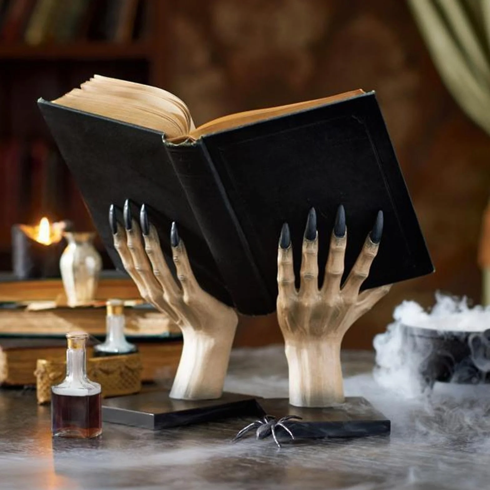 Podpórki Do Książek Na Półkę Halloween żywica straszne ręce czarownicy | Stopery książek Do domu, biblioteki, szkoły, salonu, sypialni, na biurko, stolik nocny, dla studentów, kobiet,