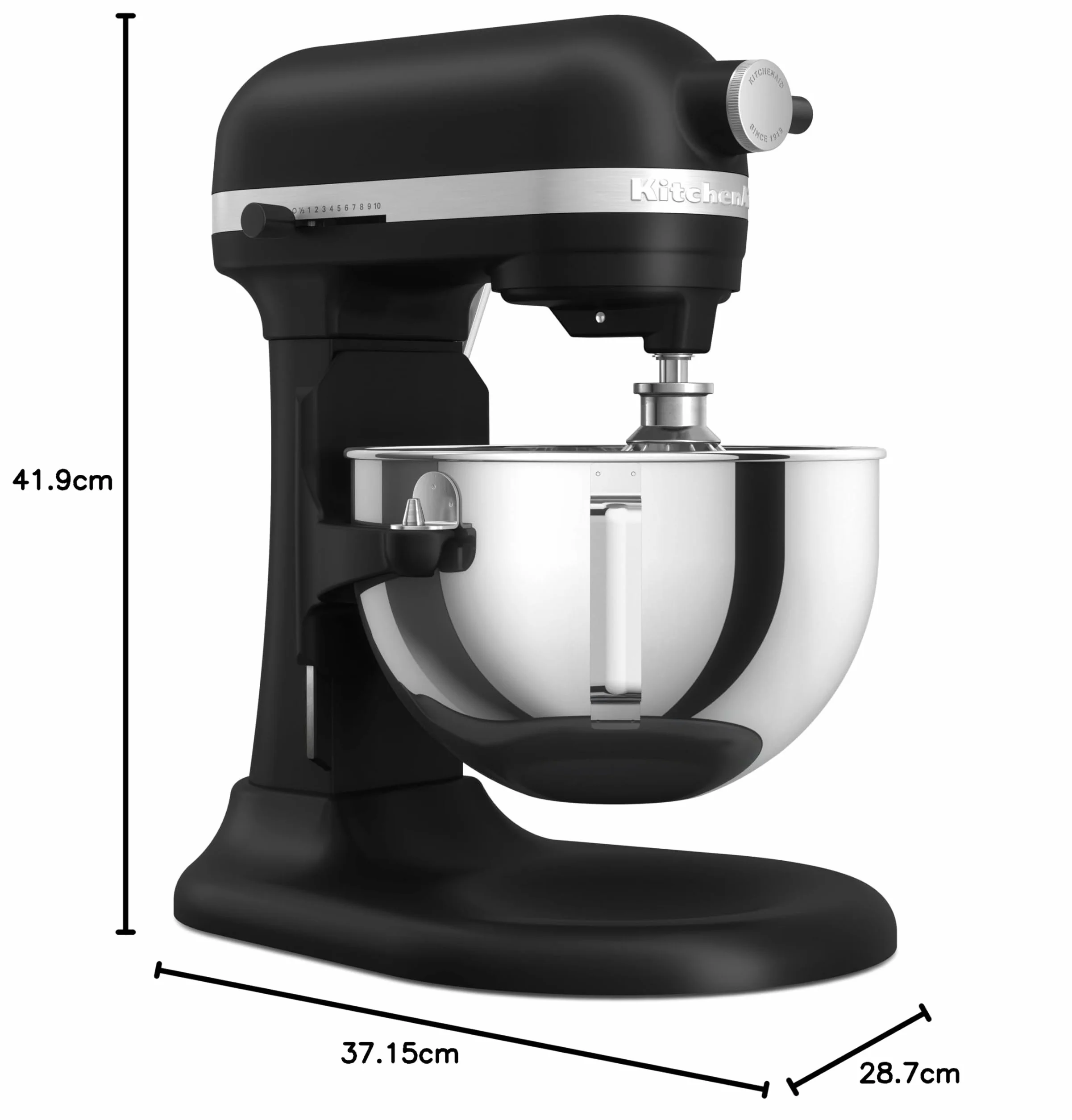 KitchenAid Heavy DUTY planeta z podnoszoną miską 5,2 l - czarny matowy 5 KSM55SXXEBM