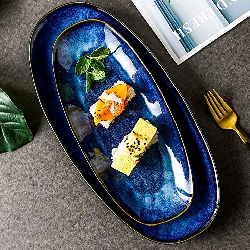 Talerze obiadowe japoński styl talerz domowe ryby gotowane na parze kreatywne sushi bardzo odpowiednie do restauracji, hoteli itp. Kuchenna salaterka