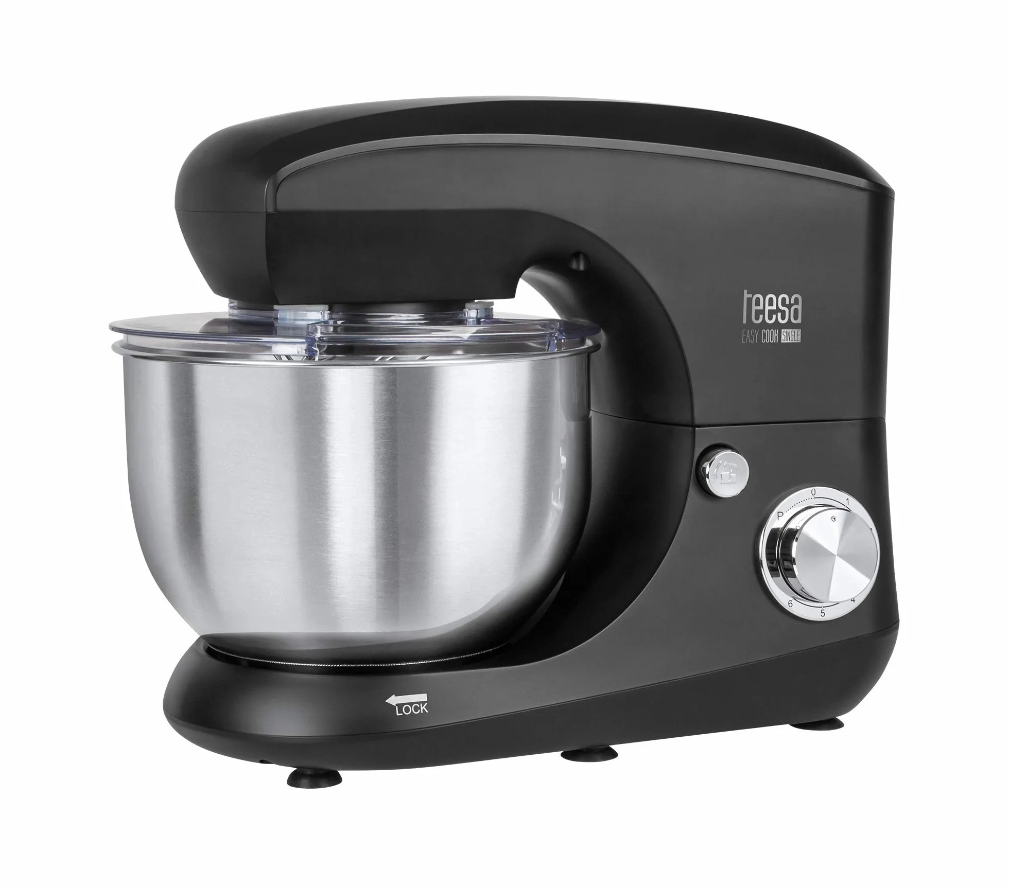Teesa Robot Kuchenny EASY COOK SINGLE 1400 W Regulacja Prędkości Misa 5,5 L Funkcja Pracy Pulsacyjnej TSA3545-B Czarny