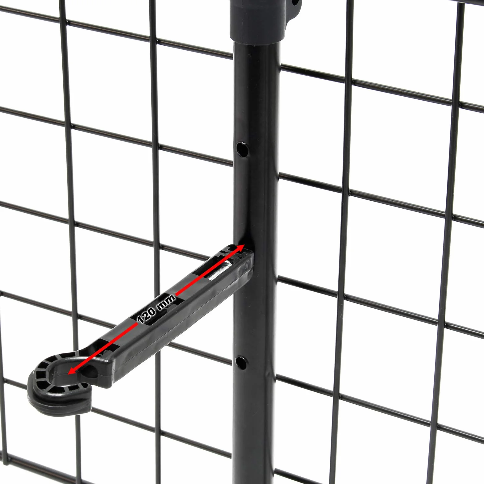 Wiltec Kratka dla psa do samochodu, model D, wysokość 40 cm, regulowana szerokość 118-129 cm, kratka działowa, uniwersalne zastosowanie do bagażnika