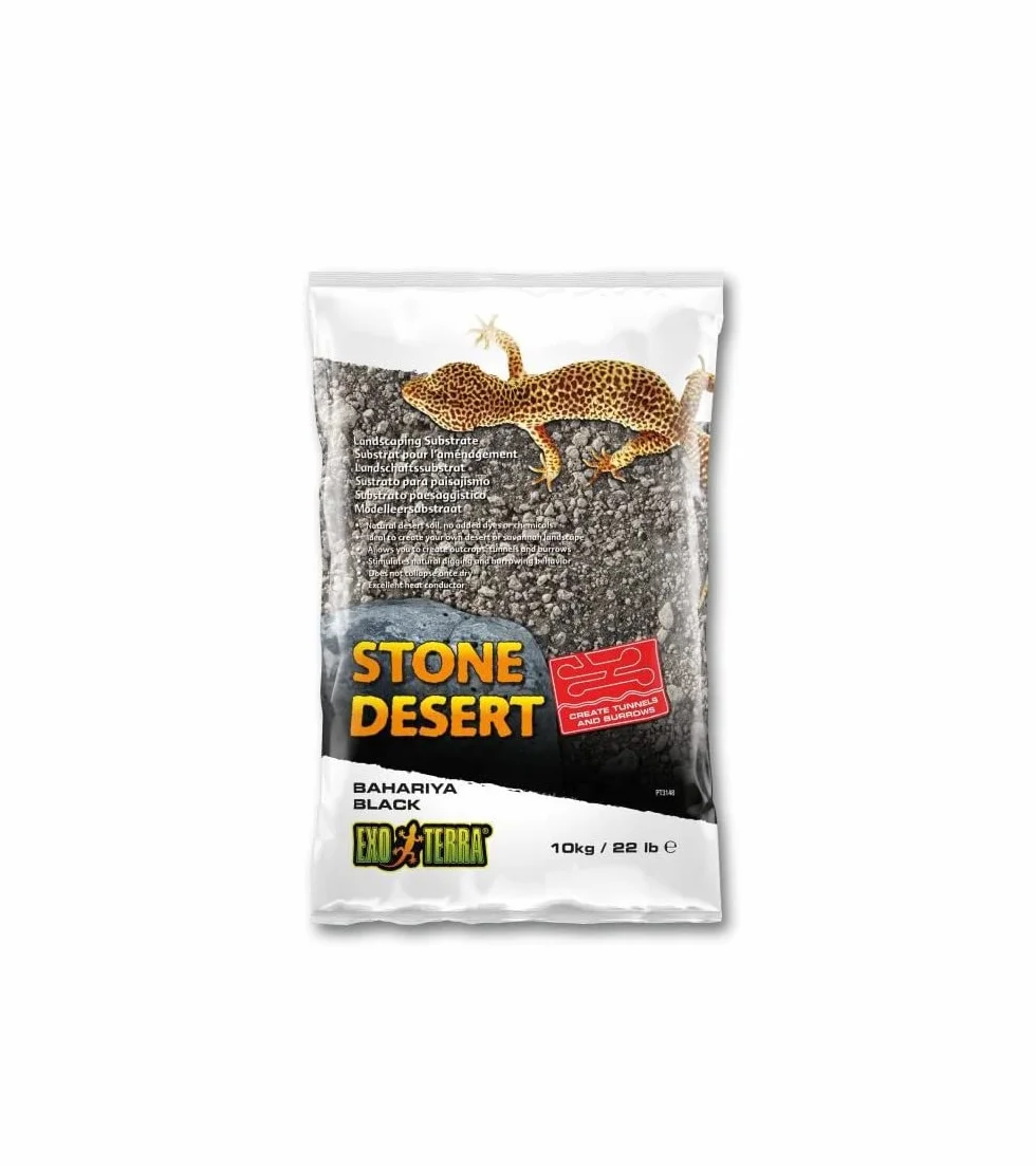 Exo Terra Bahariya Black Stone Desert Podłoże do Terrarium 10 kg
