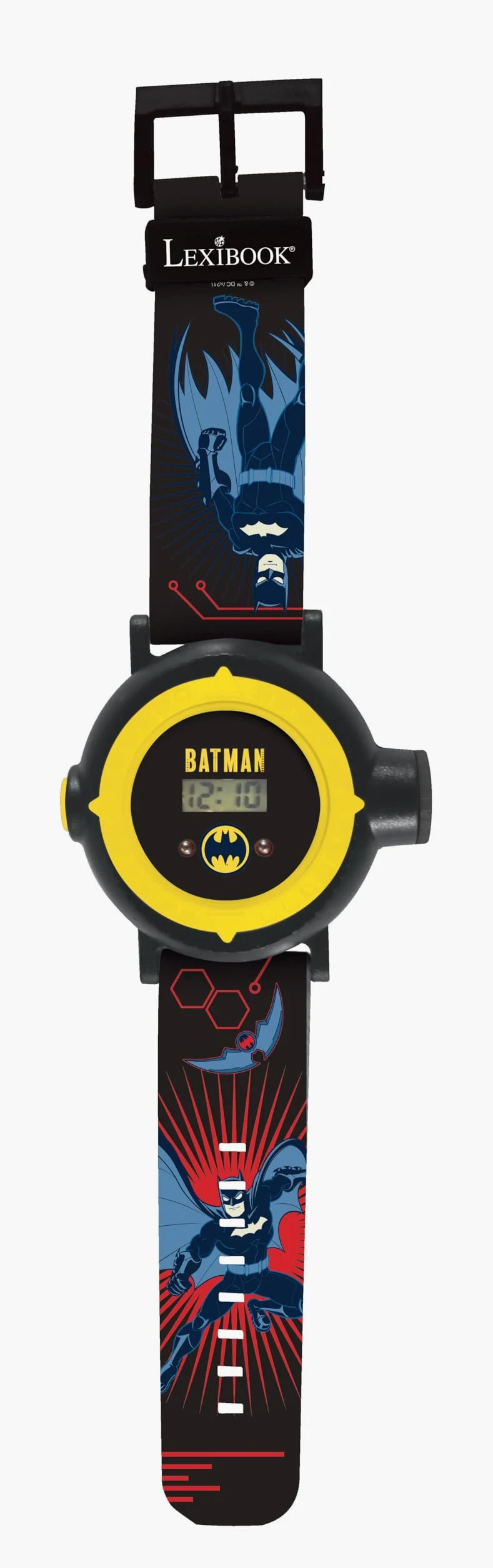 Lexibook - Batman Cyfrowy ekran do zegara projekcyjnego z regulacją - 20 zdjęć Batmana - dla dzieci - czarny y niebieski - DMW050BATLXB