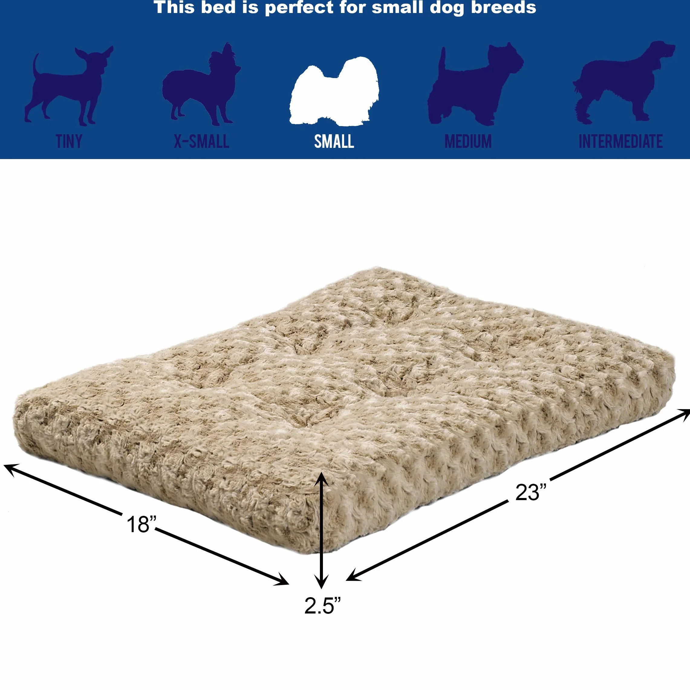 MidWest Homes for Pets Model 40624-STB Pluszowe legowisko dla zwierząt, mokka gradientowe, 60,96 cm