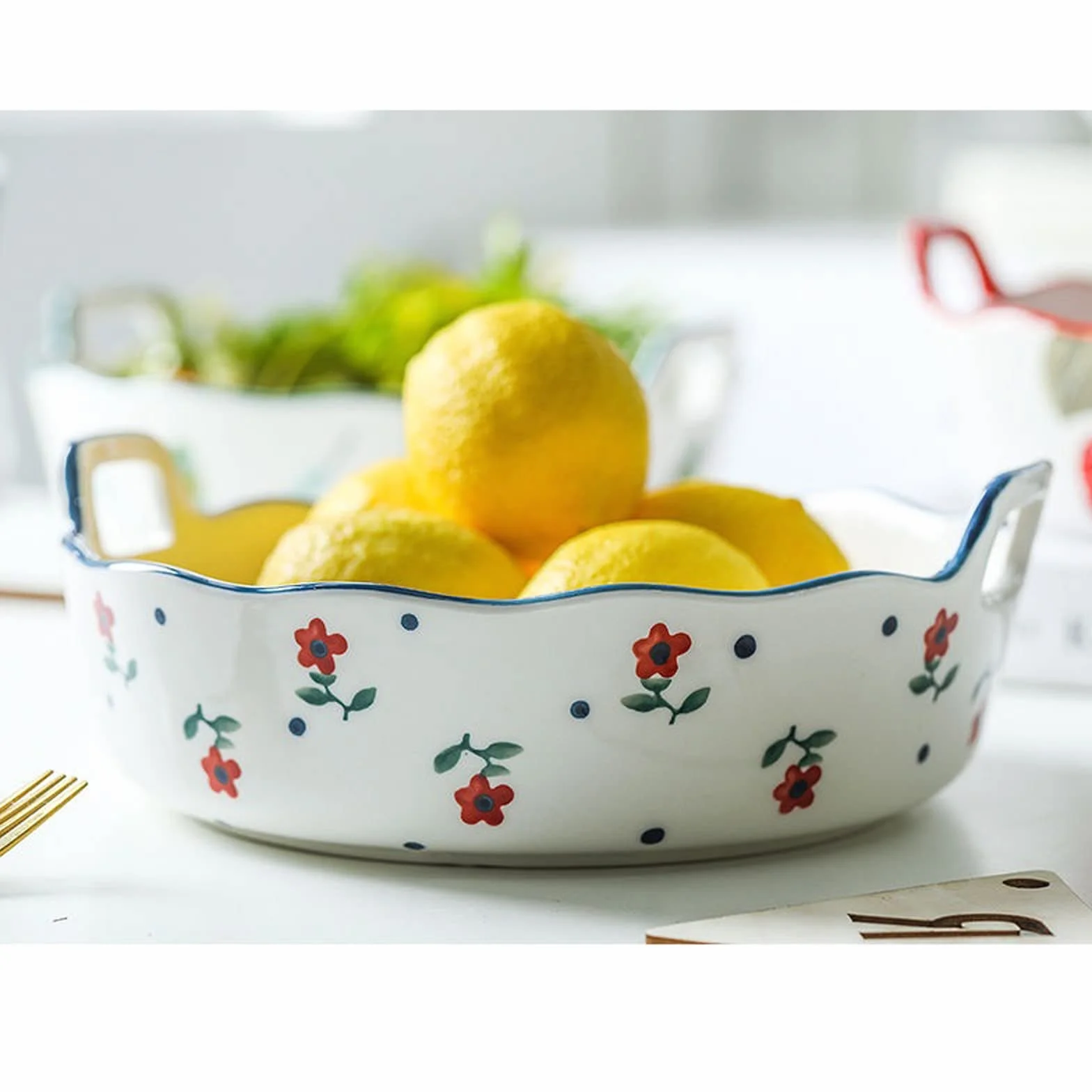 Zestaw do pieczenia śliczne danie do pieczenia pieczona płyta ryżowa binauralna ceramiczna głęboka patelnia do pieczenia japoński styl domowa blacha do pieczenia miska do piekarnika prostokątna blacha