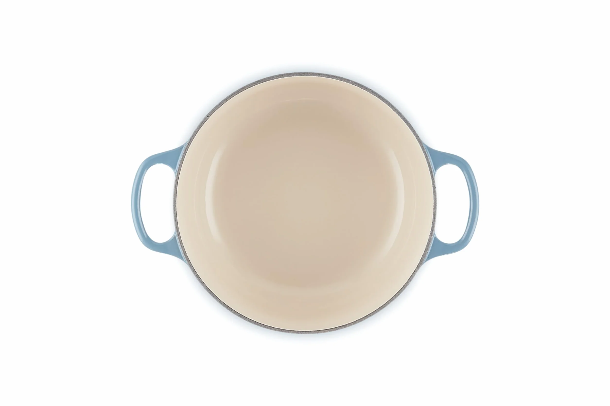 Le Creuset Okrągła Brytfanna Żeliwo, Ø 20 cm, Okrągła, Nadaje się do wszystkich rodzajów płyt grzewczych i indukcyjnych, Tom: 2,4 l, 3,092 kg, Chambray, 21177204344441