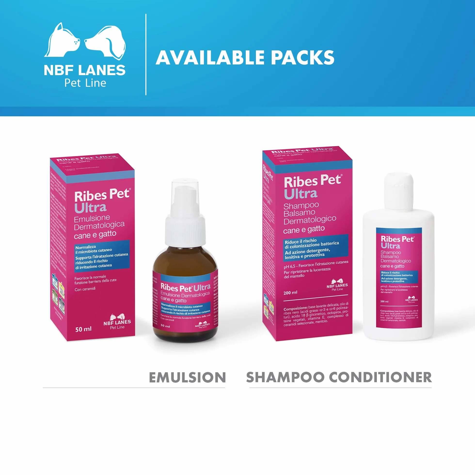 NBF Lanes Szampon Balsam Dermatologiczny dla Psów i Kotów 200 ml pH 6,5