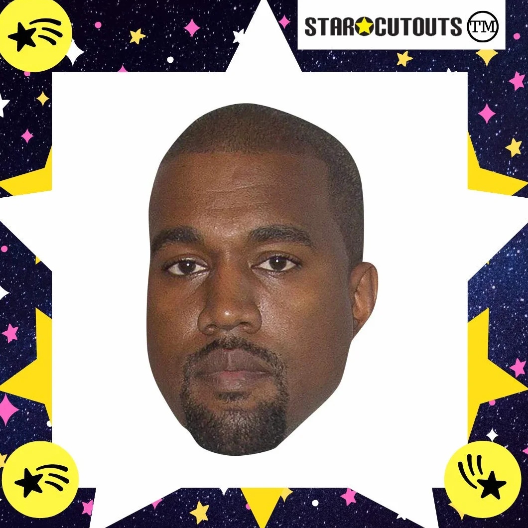 STAR CUTOUTS SM301 Kanye West zabawa dla rodziny, przyjaciół i fanów, wielokolorowa, jeden rozmiar