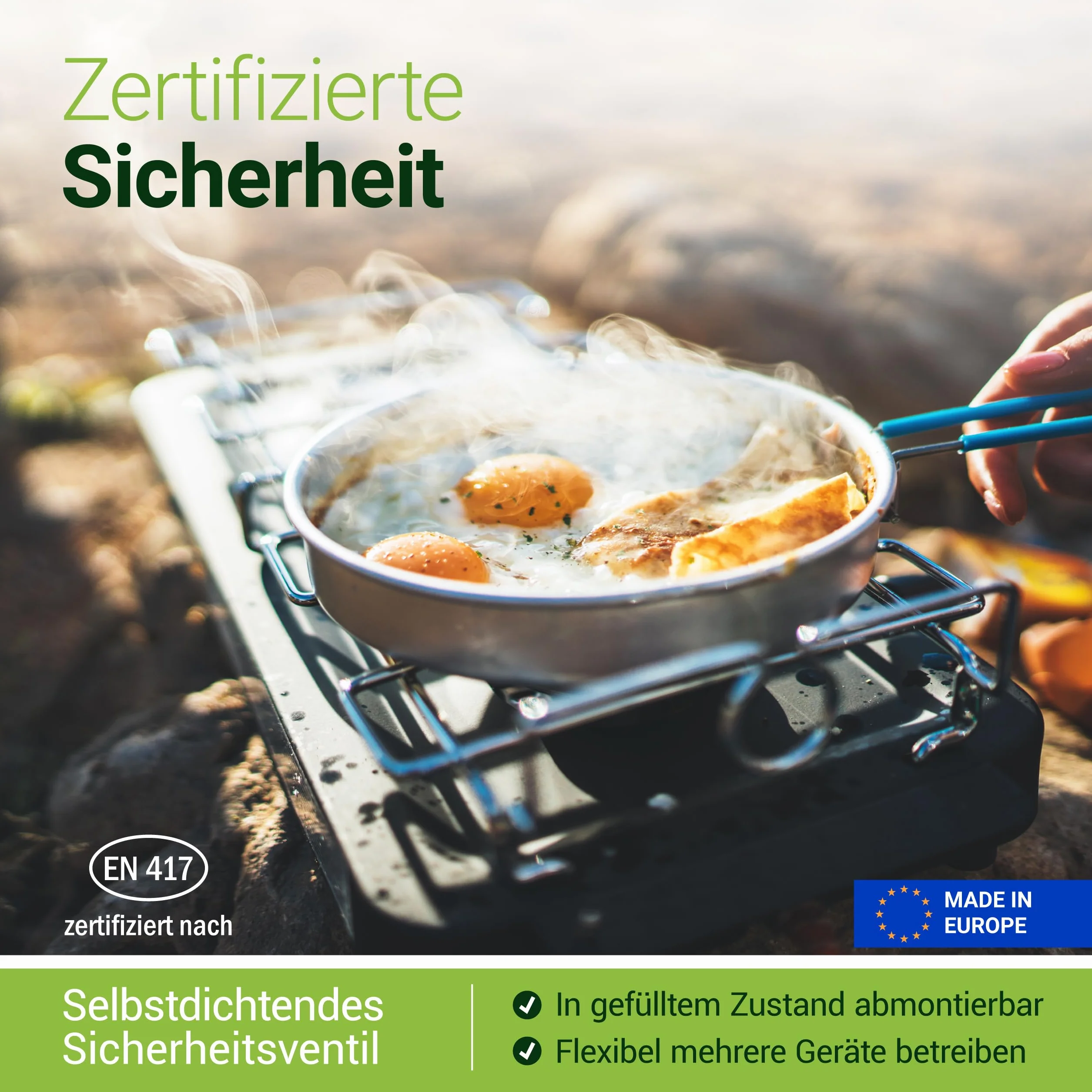 CAMPLORA 4 x 227 g butanowe kartusze gazowe z zaworem MSF-1a do grilla, kuchenki kempingowej, ogrzewania gazowego, kuchenki gazowej, kartuszy gazowych 227 g, butla gazowa z butanem