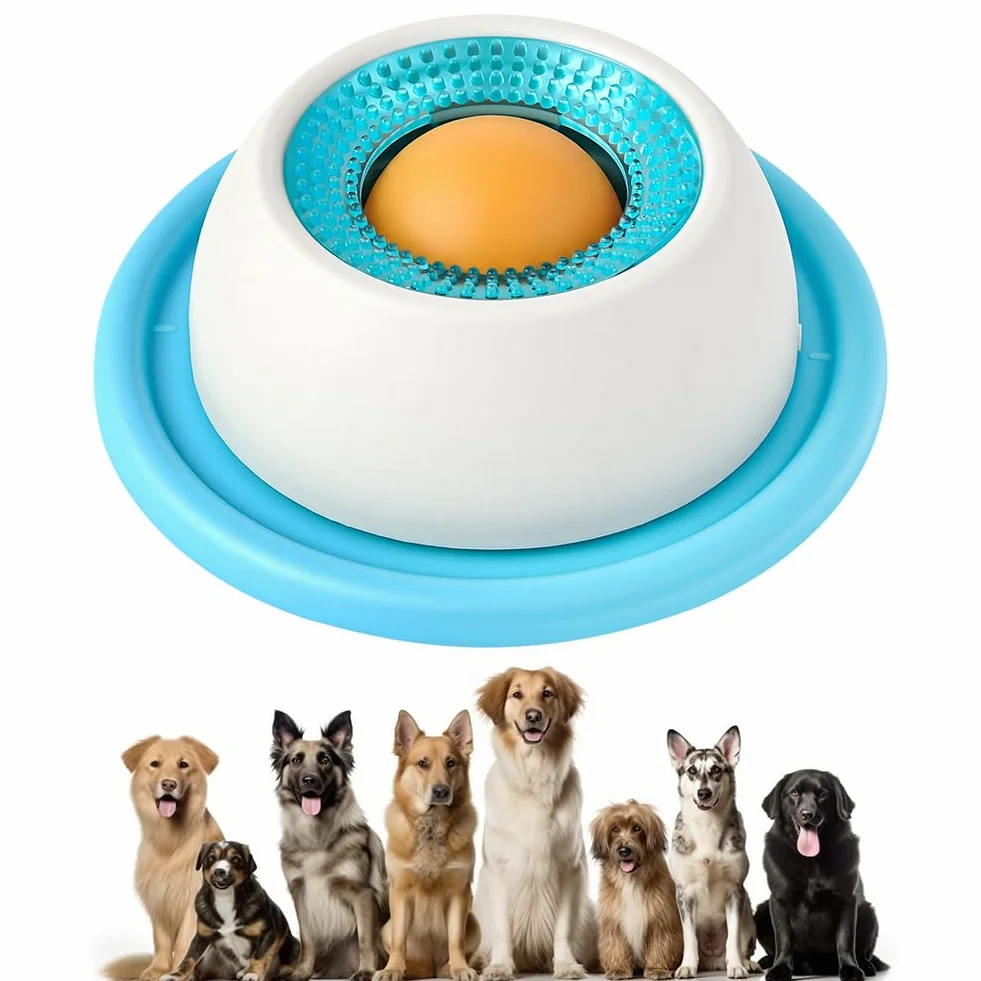 OSDUE Miska do lizania psów, zabawka do liżenia psa, antypoślizgowa miska do powolnego karmienia, powolny karmnik dla małych zwierząt domowych, reduktor nudy