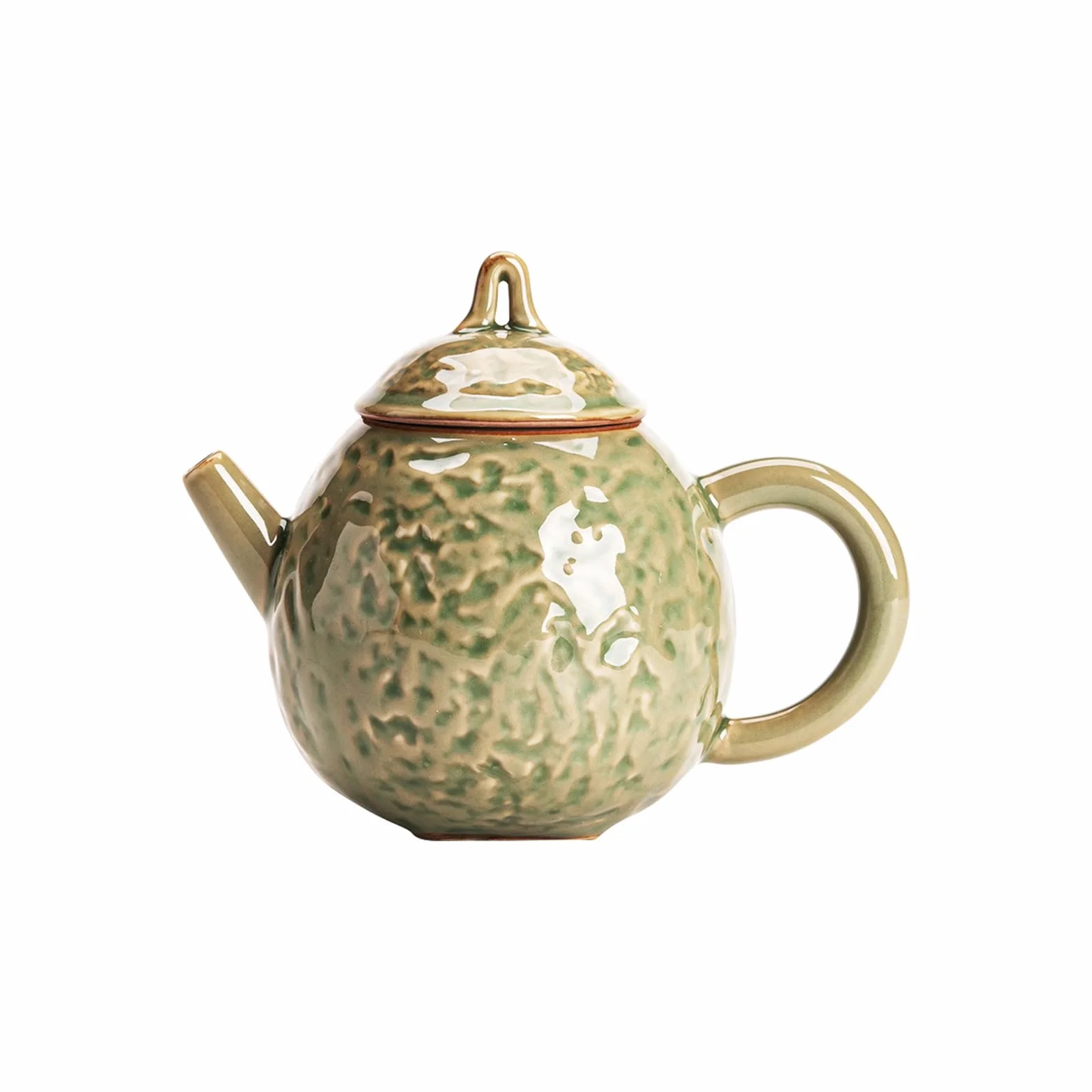 190 ml - 6 uncji ceramiczny domowy czajniczek retro herbata Kung Fu z filtrem sprzęgło - retro zielona glazura