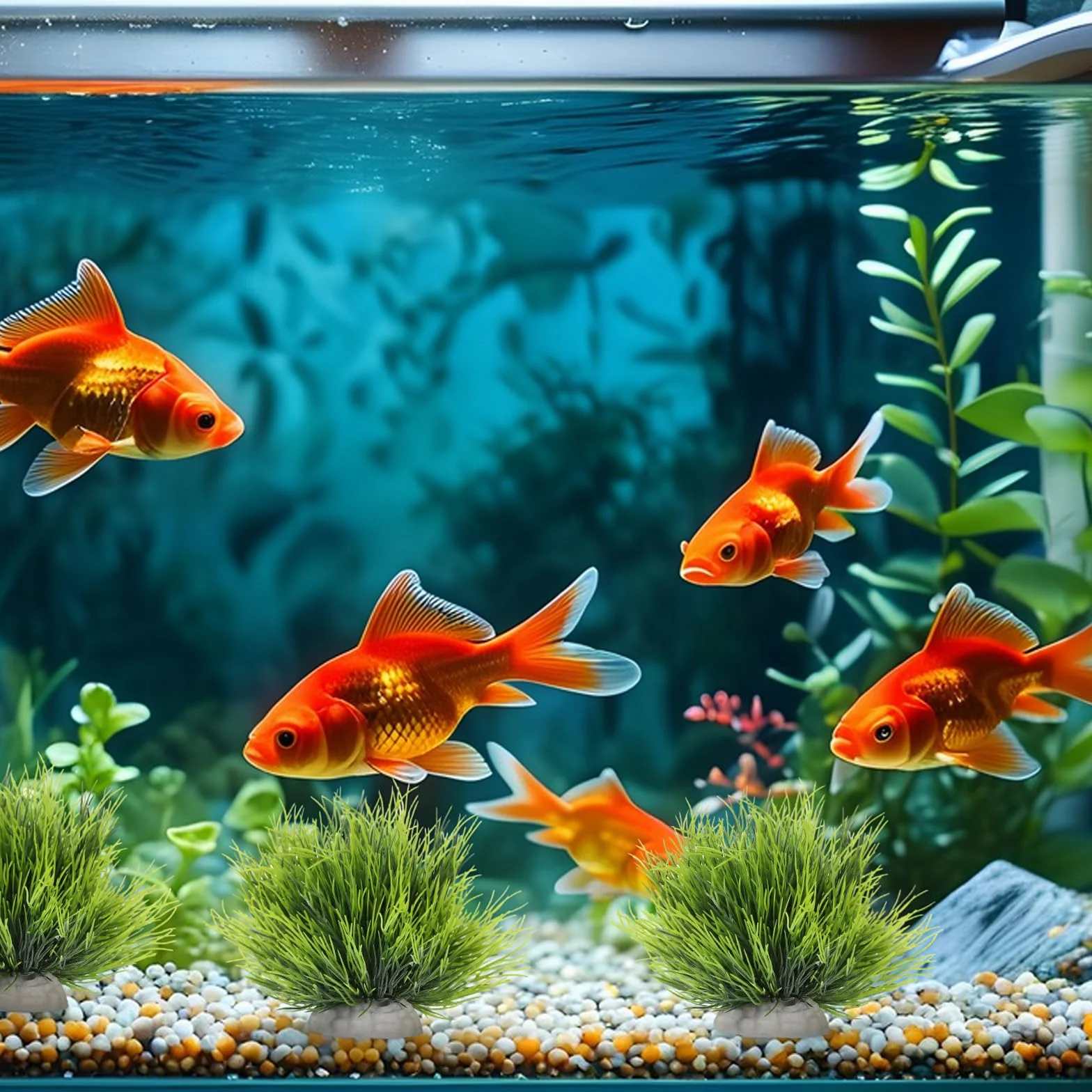 3 sztuki sztucznych roślin do stawu, dekoracja akwarium, sztuczne rośliny wodne, ryby, zbiornik, roślina do stawu rybnego, akwarium, dekoracja
