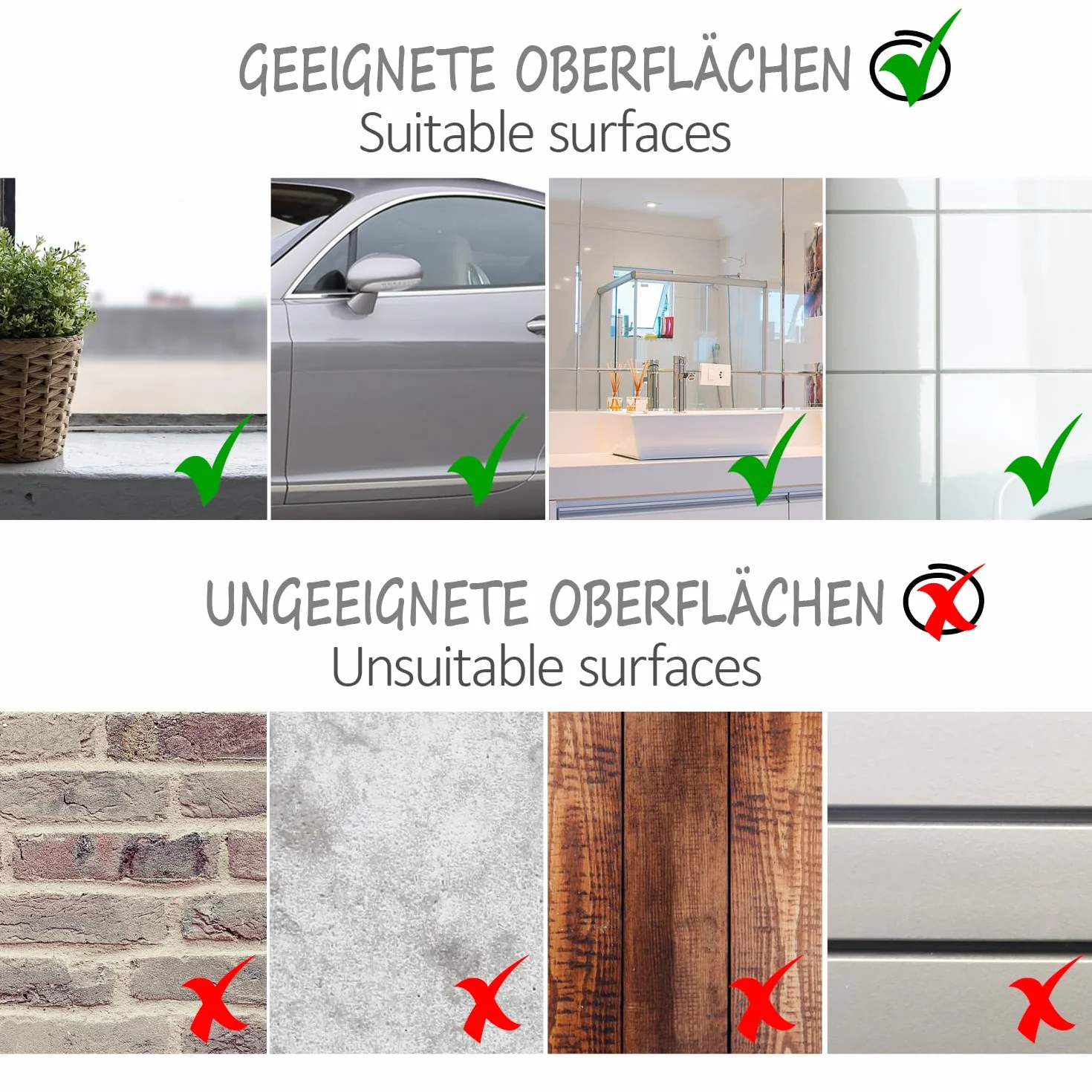 COM-FOUR® 80x uchwyt na przyssawke, wielofunkcyjny haczyk z metalowym haczykiem oraz otwór na lekki lancuszek i inne ozdoby