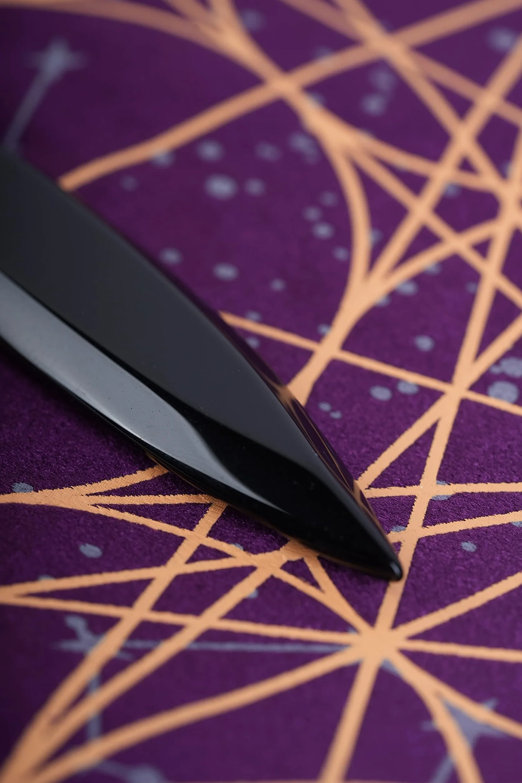 Gbrand Obsydian Wicca Zestaw Atamu i Kielicha, Czarny Pentacle Wiccan Materiały i narzędzia do Altar (Athame)
