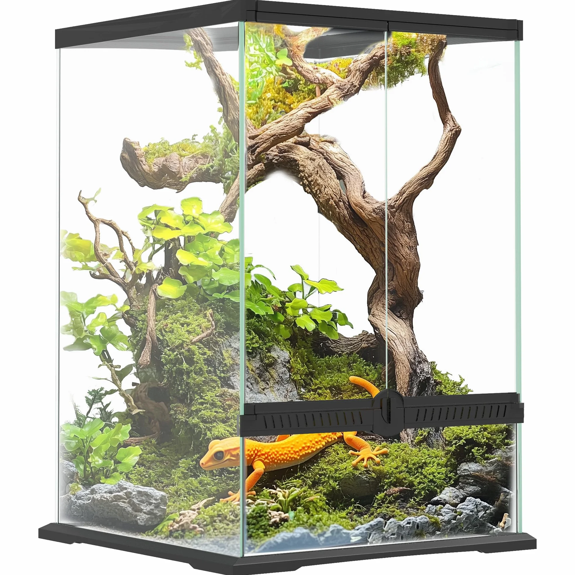 PawHut Szklane Terrarium dla Gadów 40L Vivarium 30 x 30 x 45 cm
