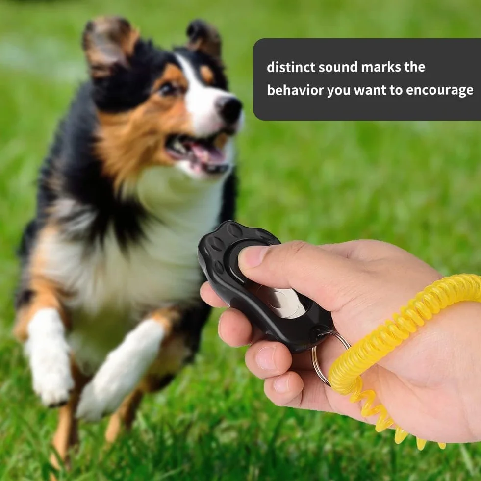 Pet Training Clicker Regulowany do szkolenia psów Koty Konie (czarny)