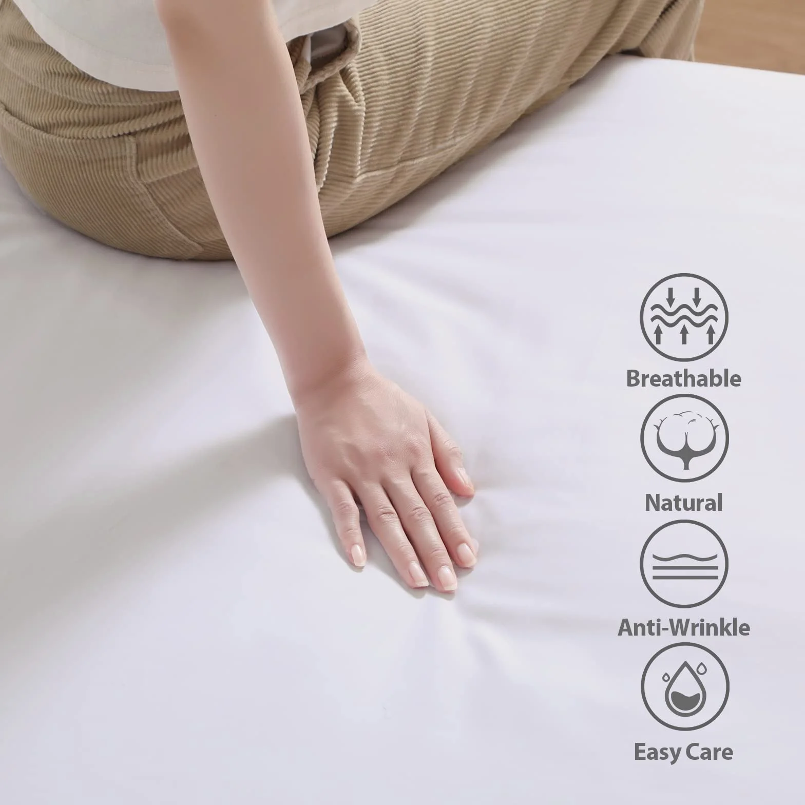 California King Size prześcieradła z egipskiej bawełny, gęstość splotu 600, 40 cm, głęboka kieszeń, odporne na kurczenie się i blaknięcie - łatwe w pielęgnacji (1 prześcieradło z gumką California