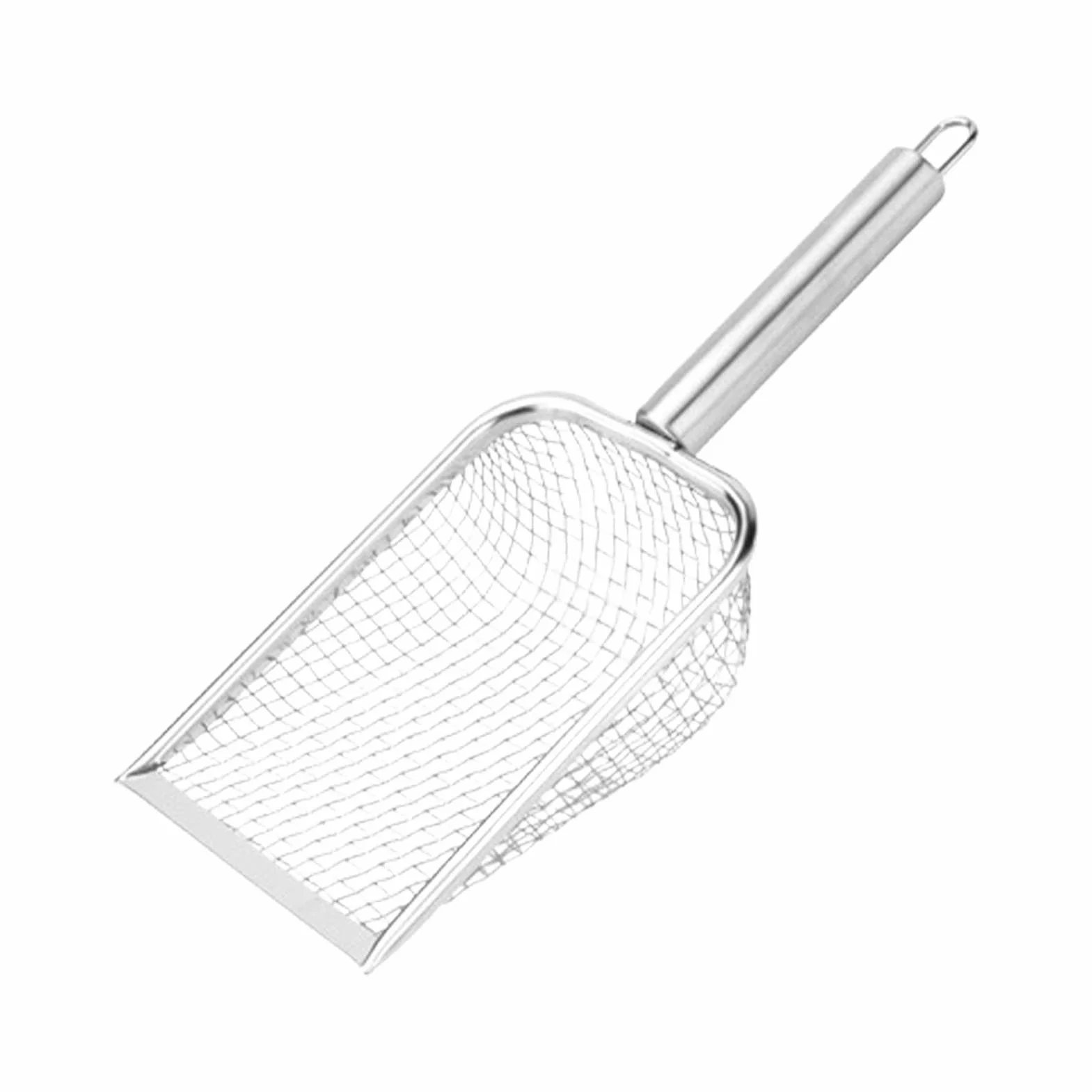 Generico Cat Litter Metal Scoop, przenośny karafka do strzyżenia kota, ze stali nierdzewnej, łyżka do pomponów, narzędzie do szufelek dla kotów i muszli, podnoży dla żabek dla żabek, kotów i żółwi