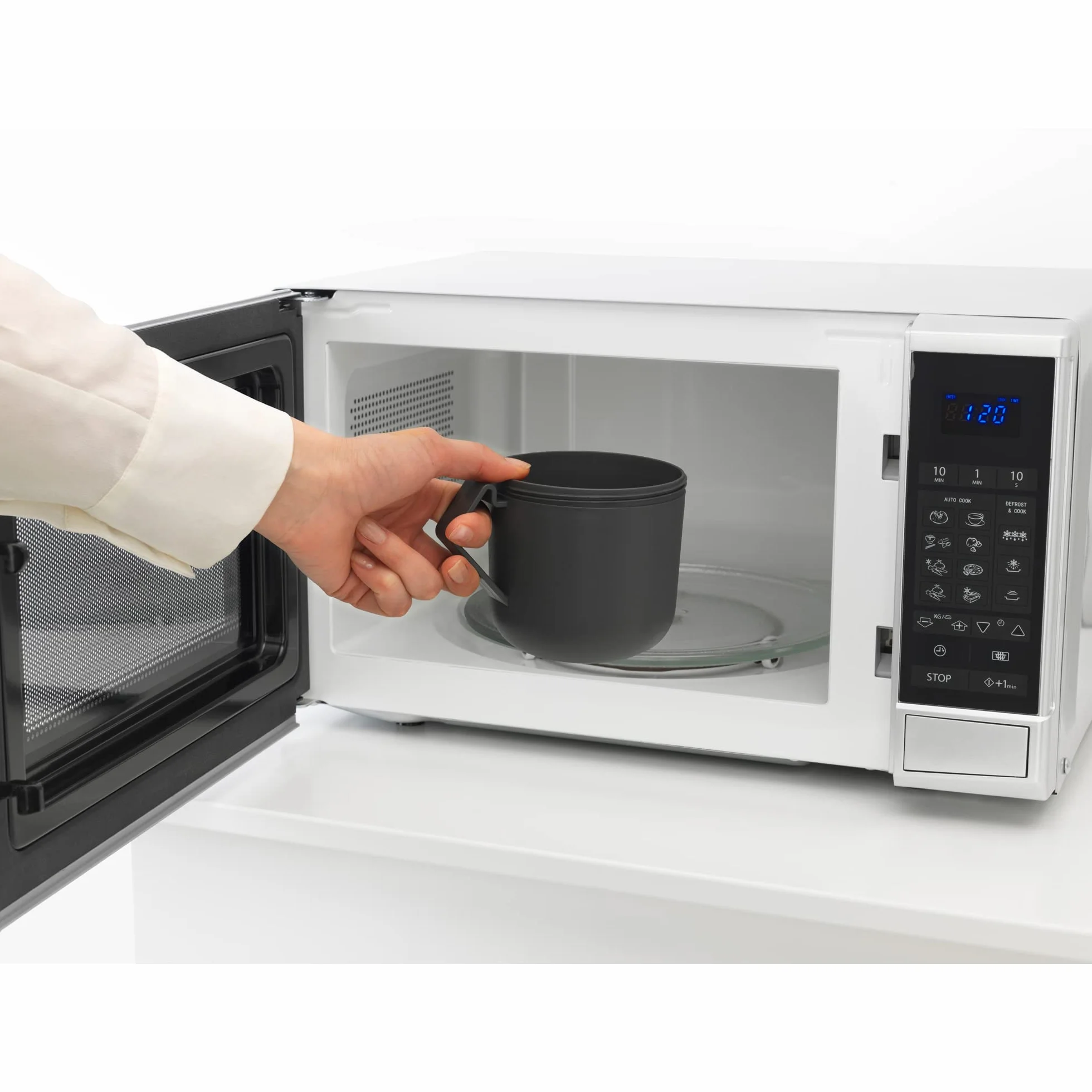 Brabantia - Make & Take Kubek na Zupę 0.6L - Odkręcany Pojemniki na Dodatki (180 ml) & Uchwytem - Szczelny - Nadaje się do Zamrażarki, Zmywarki & do Mikrofalówki - Dark Grey