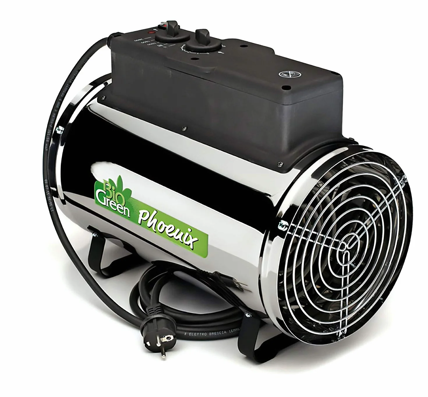 Bio Green Phoenix Termowentylator, Srebrny/Czarny, 3 Tryby