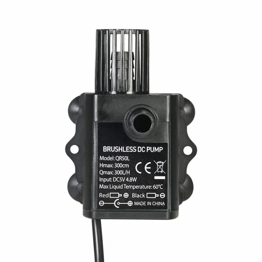 Decdeal USB pompa głębinowa 4,8 W 300 l/h 3 m z regulacją przepływu filtr