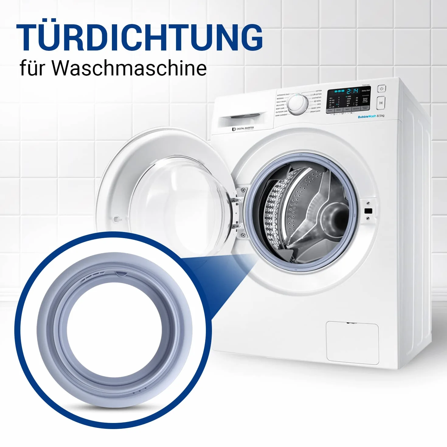 VIOKS Gumowa uszczelka pralki Ø 350 mm zamiennik do Bosch 00361127 i osłona drzwi do pralki Bosch seria 4 Varioperfect, Bоsch Avantixx 7