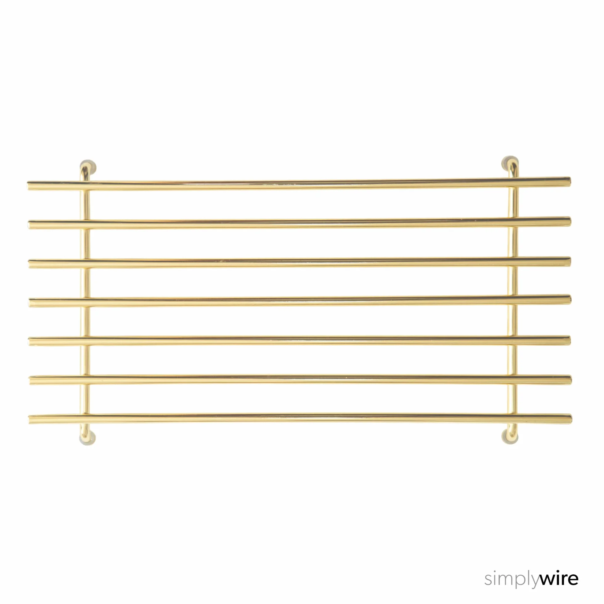 simplywire - Trójnóg – odporne na wysokie temperatury – ochraniacze blatu kuchennego – duży – jasne złoto