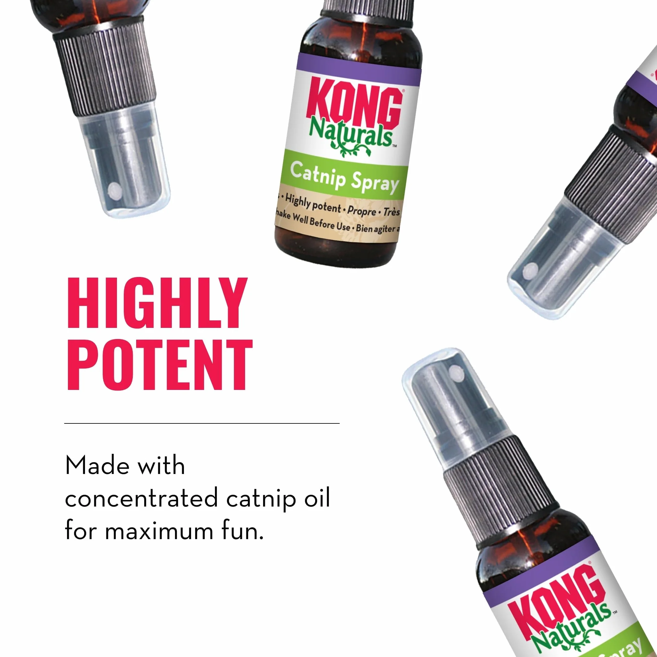 KONG – Naturals Catnip spray dla kotów – 30 ml (1 Fluid Ounce)