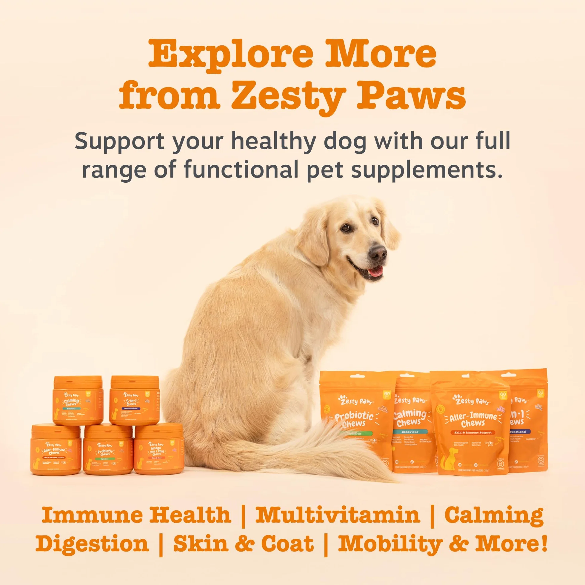 Zesty Paws Urinary Care Chews for Dogs 90 Chews Turkey Flavour Supports Urinary Tract Immune Function