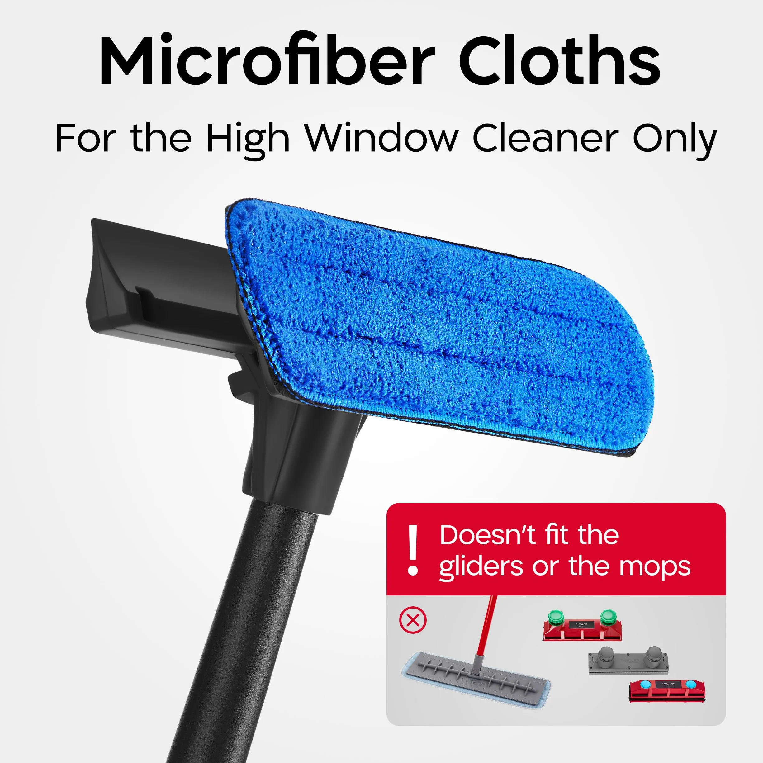 Tyroler Bright Tools Wymienna ściereczka do czyszczenia z mikrofibry - używana z wysokim środkiem do czyszczenia okien - super miękka, nieścierna - wysoce chłonne ściereczki - najlepsza do szklanych