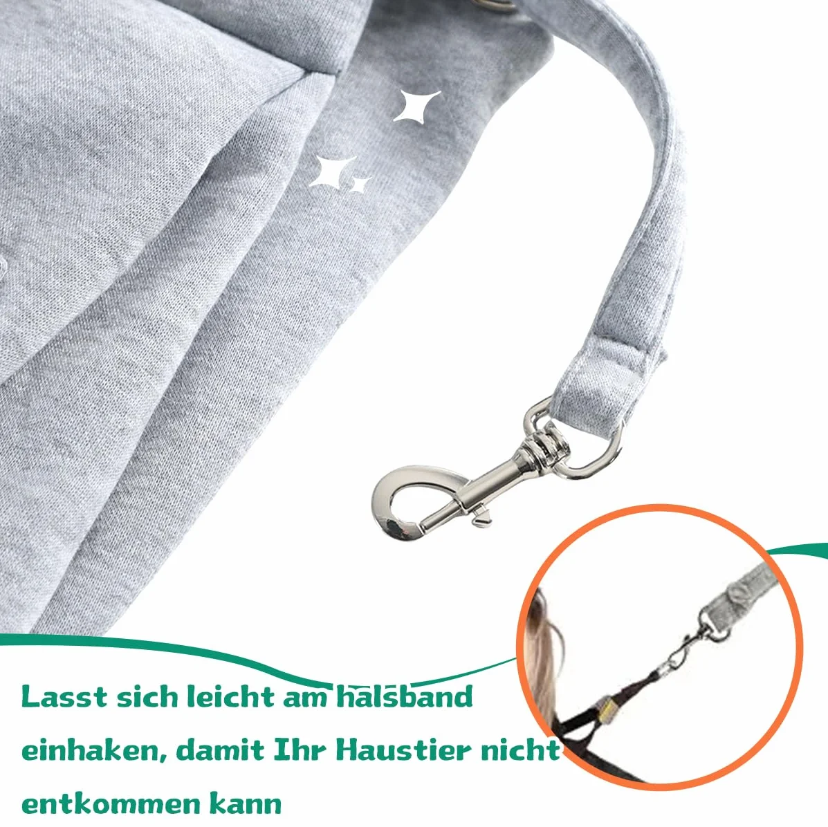 Odwracalna mała torba do noszenia psa, chusta do noszenia psa do 7,5 kg, torba do noszenia psa z karabińczykiem, paskiem do noszenia, torba na ramię dla psów na spacery na świeżym powietrzu (szara)