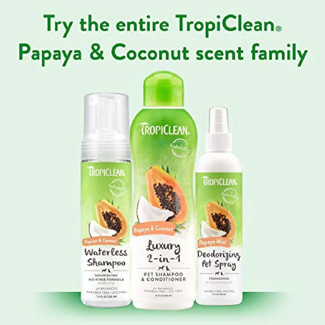 TropiClean TRPYSH12Z szampon z papai i kokosem