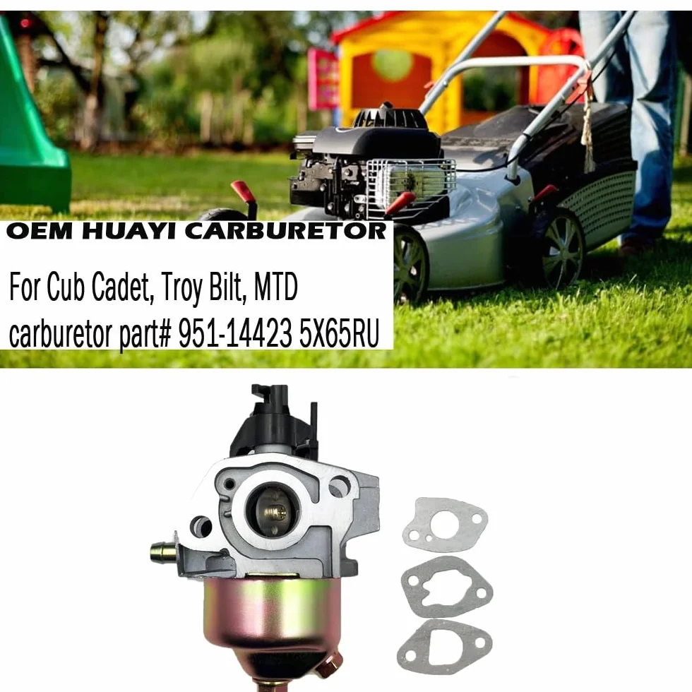 ALLMOST HUAYI gaźnik z uszczelkami kompatybilny z Cub Cadet, Troy Bilt, MTD 951-14423 5X65RU