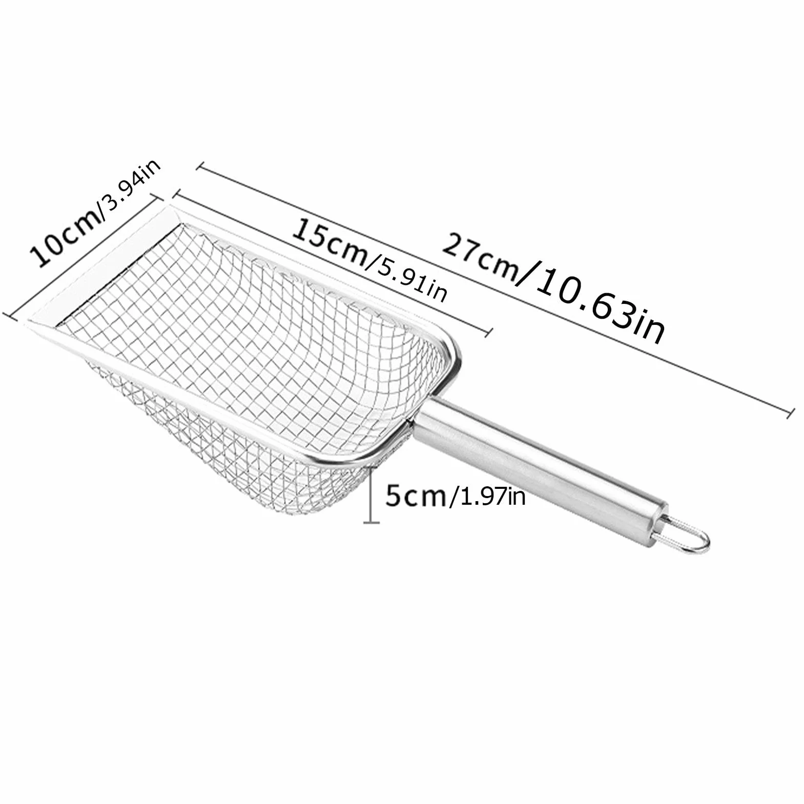Generico Cat Litter Metal Scoop, przenośny karafka do strzyżenia kota, ze stali nierdzewnej, łyżka do pomponów, narzędzie do szufelek dla kotów i muszli, podnoży dla żabek dla żabek, kotów i żółwi