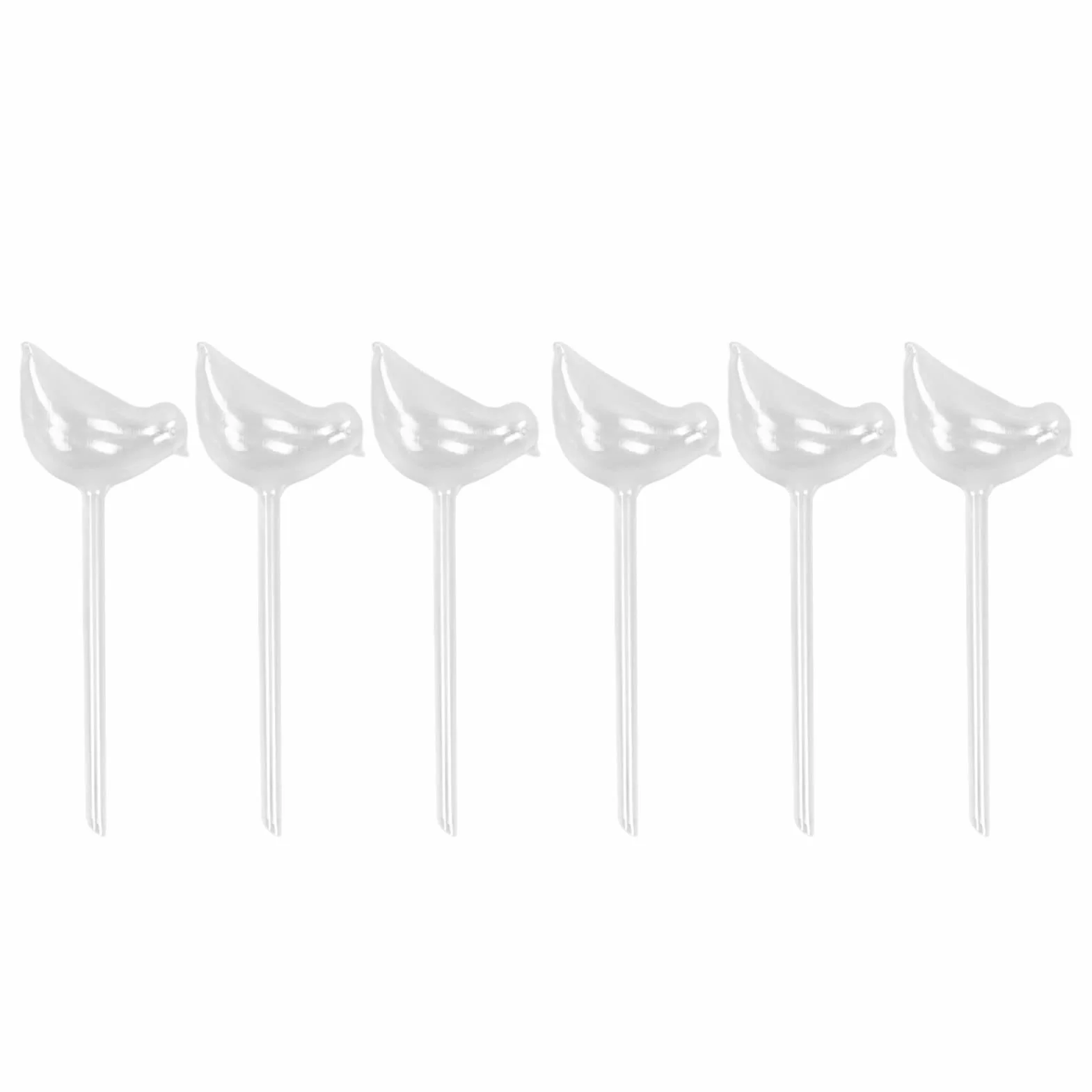 Szklane Automatyczne Podlewaczki do Ro?lin, 6 Sztuk Przezroczystych Ptak¨®w, R?cznie Dmuchane Szklane Kropl¨®wki Wodne