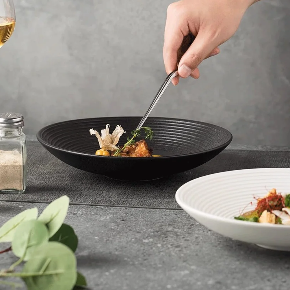 Miski do zupy domowy makaron miska talerz ramen duża miska do zupy ceramiczna miska sałatkowa zachodnia prezentacja jedzenia miski obiadowe (2)