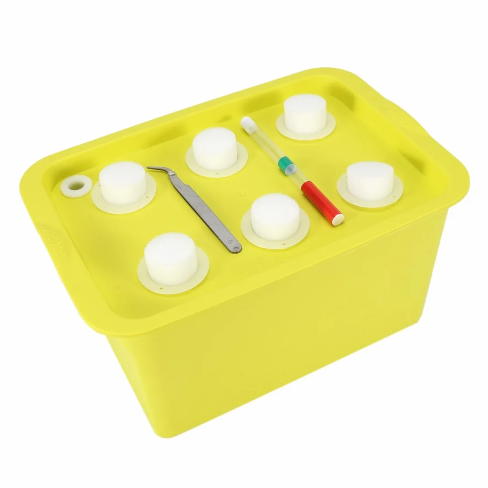 ViaGasaFamido 6-otworowy system hydroponiczny, zestaw do uprawy, bąbelki, do wewnątrz, na zewnątrz, do ogrodu, na bańkę, do kabiny, pojemnik na rośliny, doniczki ogrodowe (zielony)