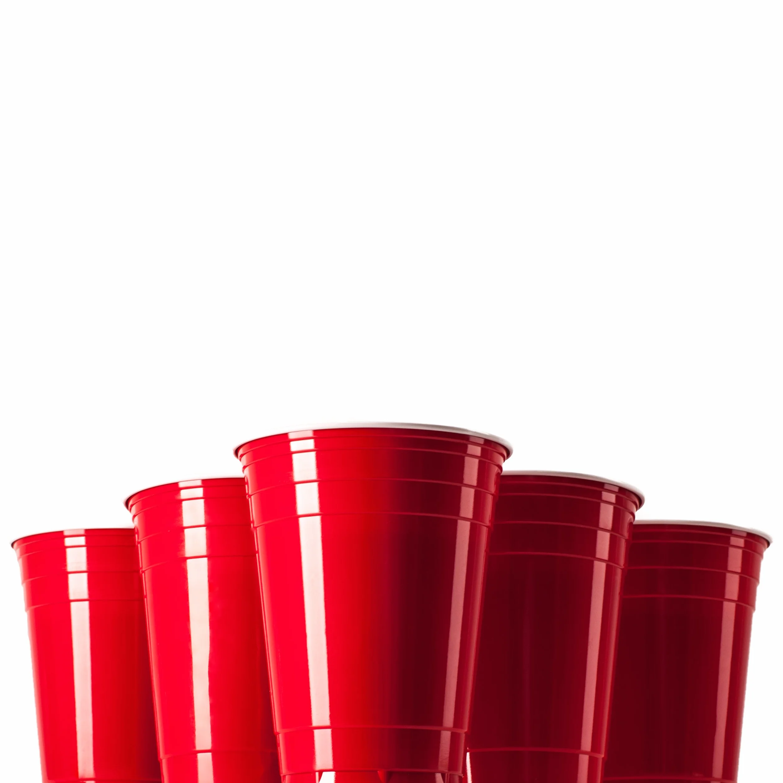4260514530028 Plastikowe Kubki do Picia Zestaw do Pongów Czerwone 473ml 50 Sztuk