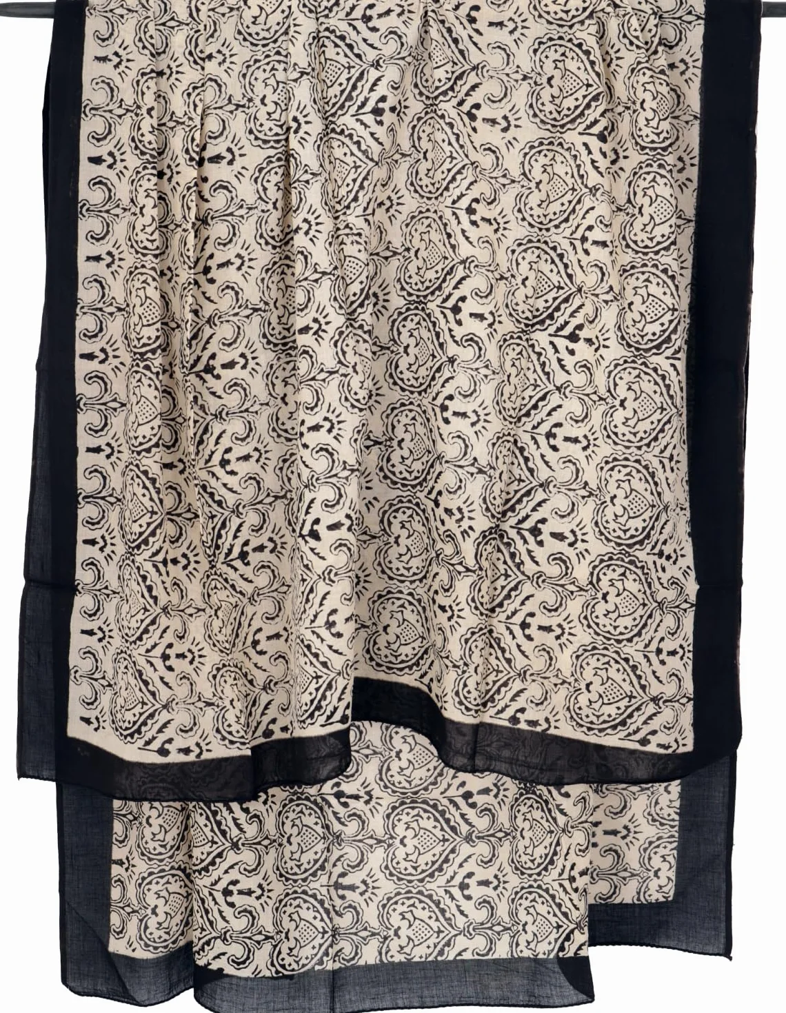 GURU SHOP Lekki pareo, sarong, ręcznik bawełniany z ręcznie nadrukiem, męski/damski, biały, bawełna, rozmiar: uniwersalny, ręczniki z nadrukiem, alternatywna odzież