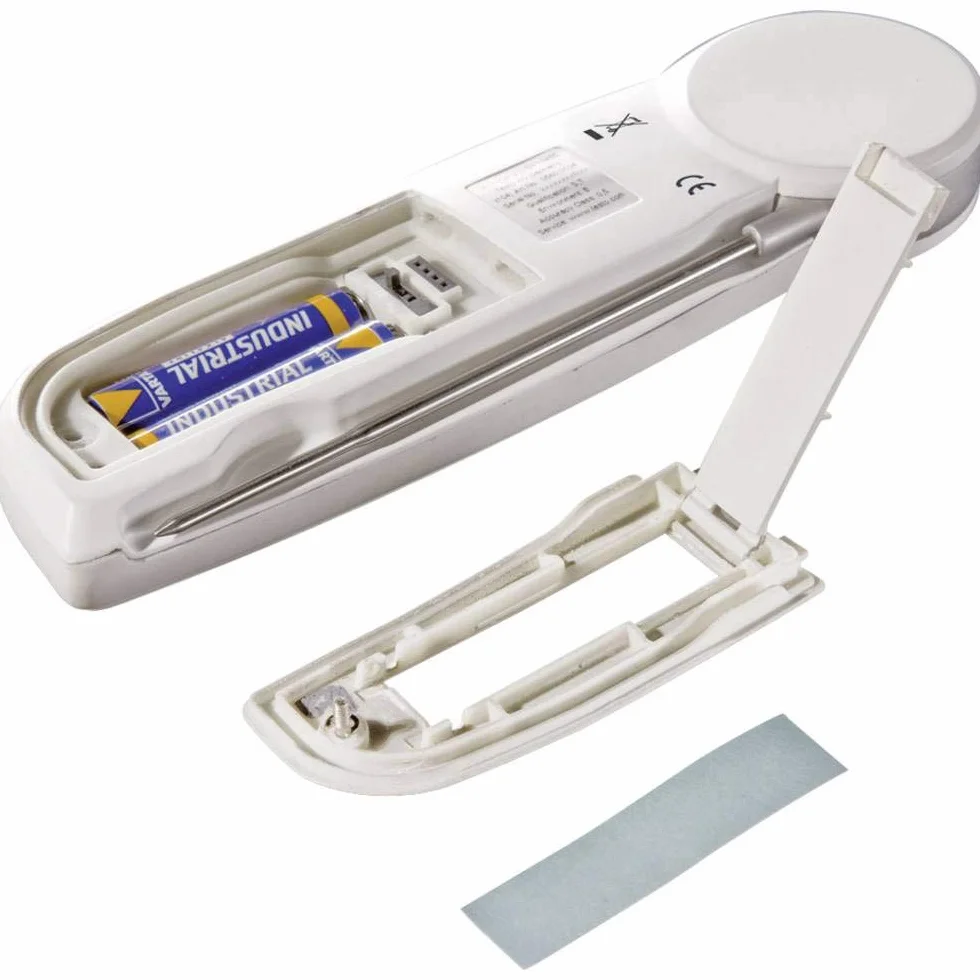 Testo 0563 0104 104 wodoszczelny, składany termometr, klasa ochrony IP65, Auto Hold, podświetlany wyświetlacz, wytrzymały metalowy przegub składany ze stabilnym czujnikiem pomiarowym