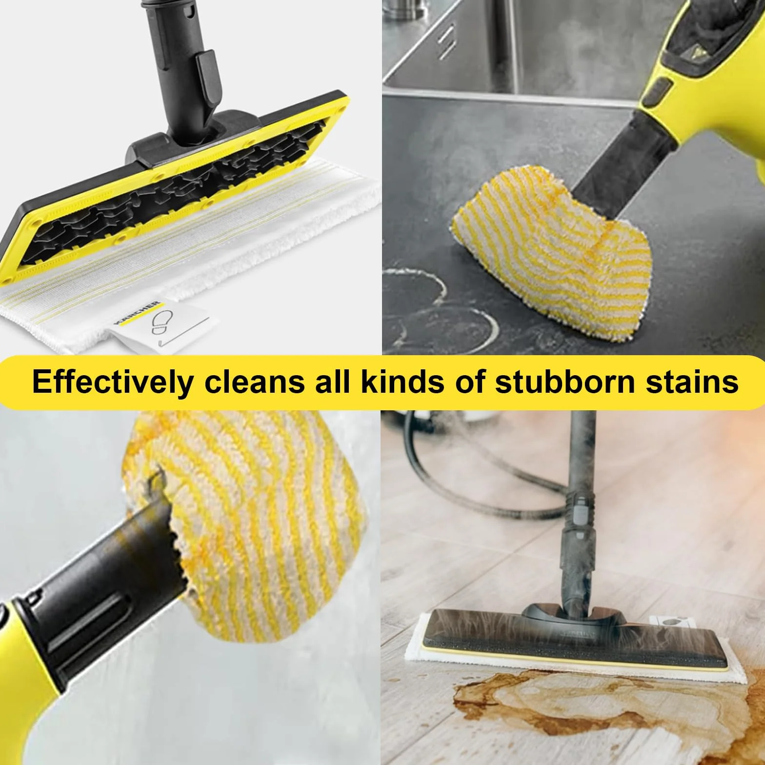 Zestaw 7 ściereczek z mikrofibry kompatybilnych z Karcher Easyfix SC 1, SC 2, SC 3, SC 4, SC 5 środek czyszczący, czapki z mikrofibry do czyszczenia parą