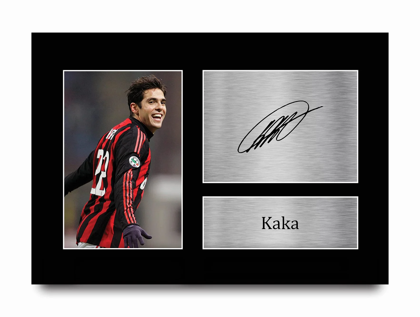 HWC Trading A4 Kaka A C Milan Prezenty Drukowane Podpisane Zdjęcie Z Autografem Dla Fanów Piłki Nożnej I Kibiców