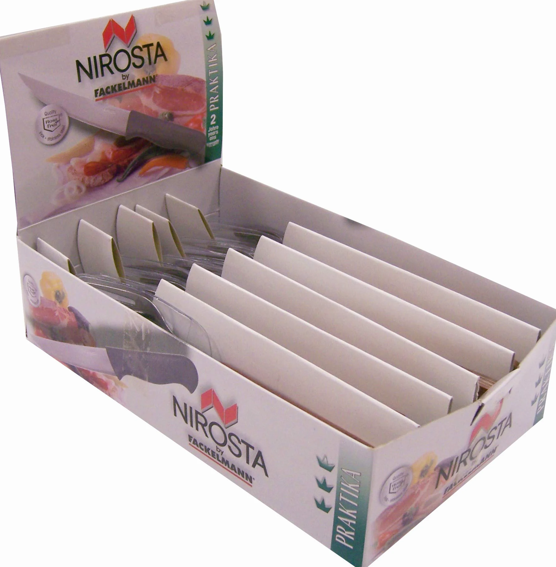 Nirosta Facelmann widelec ze stali nierdzewnej z drewnianym uchwytem, brązowy z nitami 20 x 2,5 x 1 cm, 1 sztuka