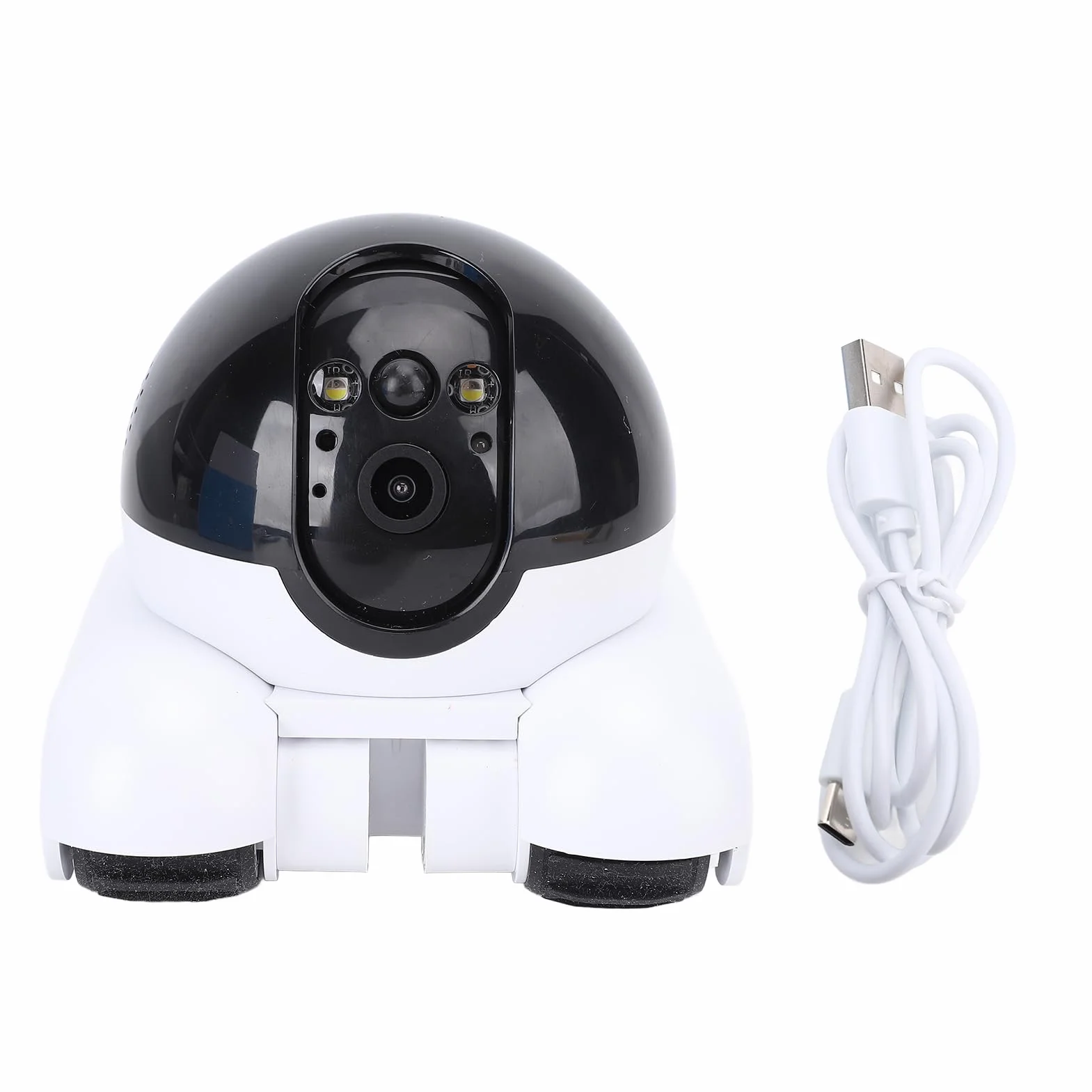 Kamera Robotów na Kołach 1080p Podwójna Obiektyw, 2MP Ruchomy Aparat Bezpieczeństwa z Dwukierunkową Rozmową, Zdalne Sterowanie 360°